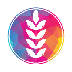 wheat grain icon vector logo design. Simple wheat vector icon logo design.