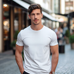 male model in city