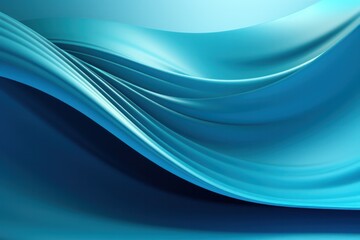 Fototapeta premium blue glowing neon wavy lines 3d abstract background