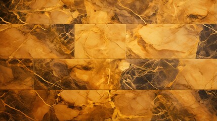 Pattern of Marble Tiles in gold Colors. Top View