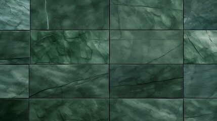 Pattern of Marble Tiles in green Colors. Top View