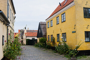 Bucolic and pretty streets in the village of Dragør, in Denmark.