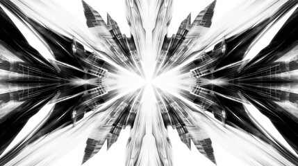 black and white abstract symmetrical background