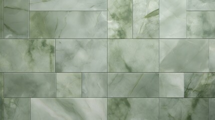 Pattern of Marble Tiles in light green Colors. Top View