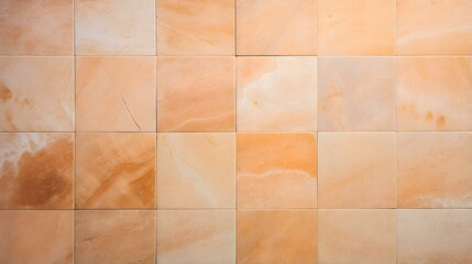 Pattern of Marble Tiles in light orange Colors. Top View