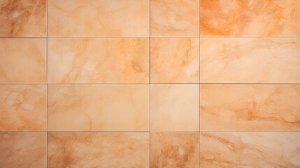 Fototapeta premium Pattern of Marble Tiles in light orange Colors. Top View