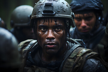  Soldier in a Silent Dialogue with Inner Demons