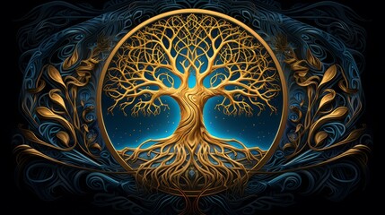 Yggdrasil - The world tree of life from the norse mythology
