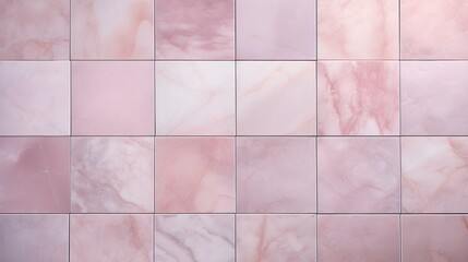 Pattern of Marble Tiles in light pink Colors. Top View