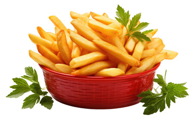 Crunchy French Fries on Transparent background