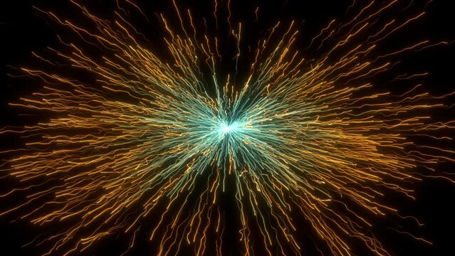 Abstract Motion Background with Waving Colorful Spheres