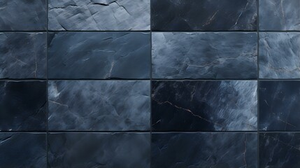 Pattern of Marble Tiles in navy blue Colors. Top View