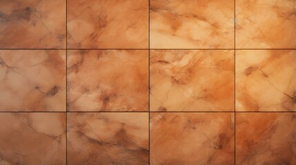 Pattern of Marble Tiles in orange Colors. Top View