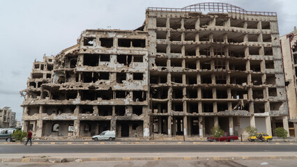 Civil war damage in Homs, Syria