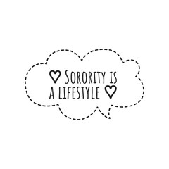Sorority Feminist Quote Illustration Lettering Design