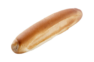 bread cut out in png for sandwich or hot dog, isolated transparent background