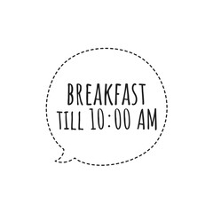 Hotel Breakfast Sign