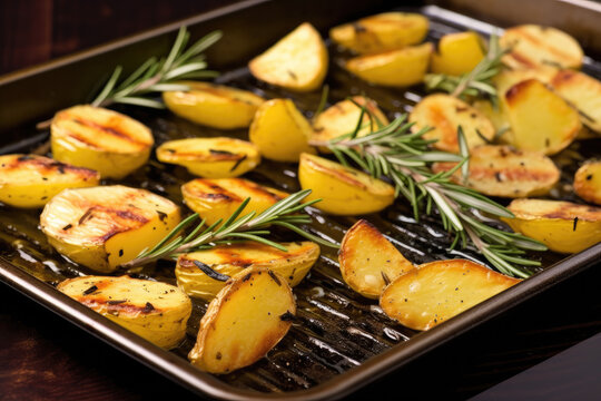 Seasoned potatoes from the grill 