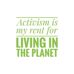 Environmental Activism Quote Illustration