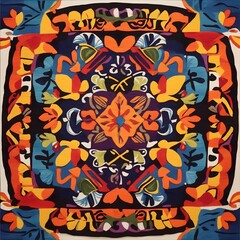 A Captivating Hispanic Heritage Pattern Honoring Diverse Cultural Legacies AI Generative