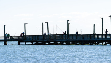 Port Mansfield, TX.10/17/23..Pier Fishing..Photo by David Pike