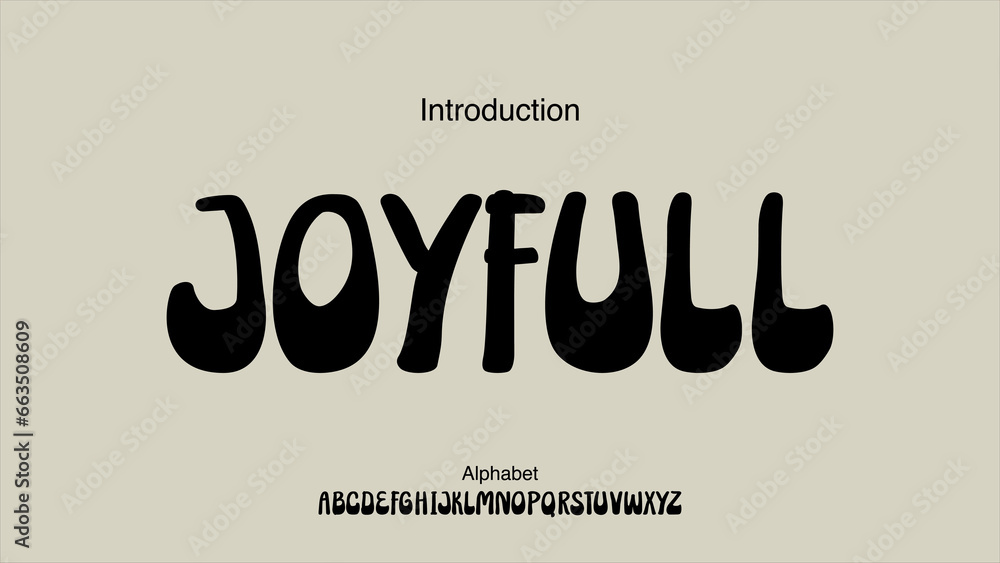 Fototapete bold script handwritten vector font