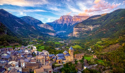 Foto auf Acrylglas Torla-Ordesa and the Ordesa & Monte Perdido National Park in pyrenees Spain © StockPhotoAstur