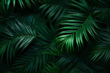 Palm Leaves Background, Tropical Wallpaper
