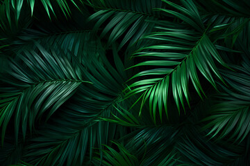 Palm Leaves Background, Tropical Wallpaper