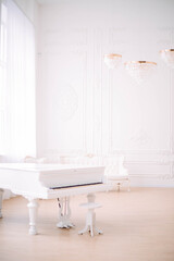 New Year. Christmas. Christmas tree. New Year's toys. Holiday. Interior. Decor. New Year's decor. Garlands Background. Boke.