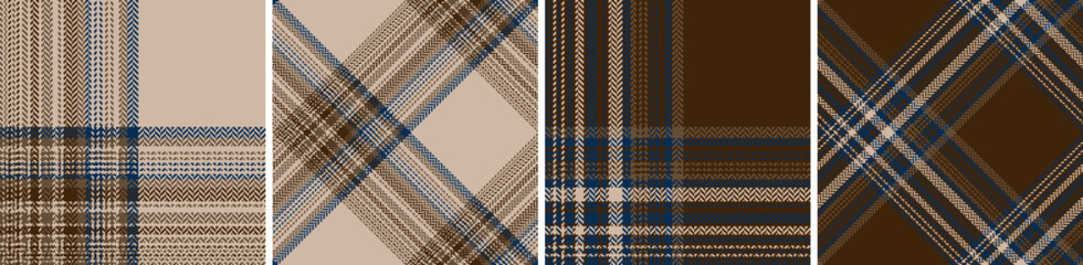 Colored straight and oblique cage herringbone texture tartan background.