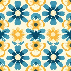 1960s Mod Daisy Chains Pattern