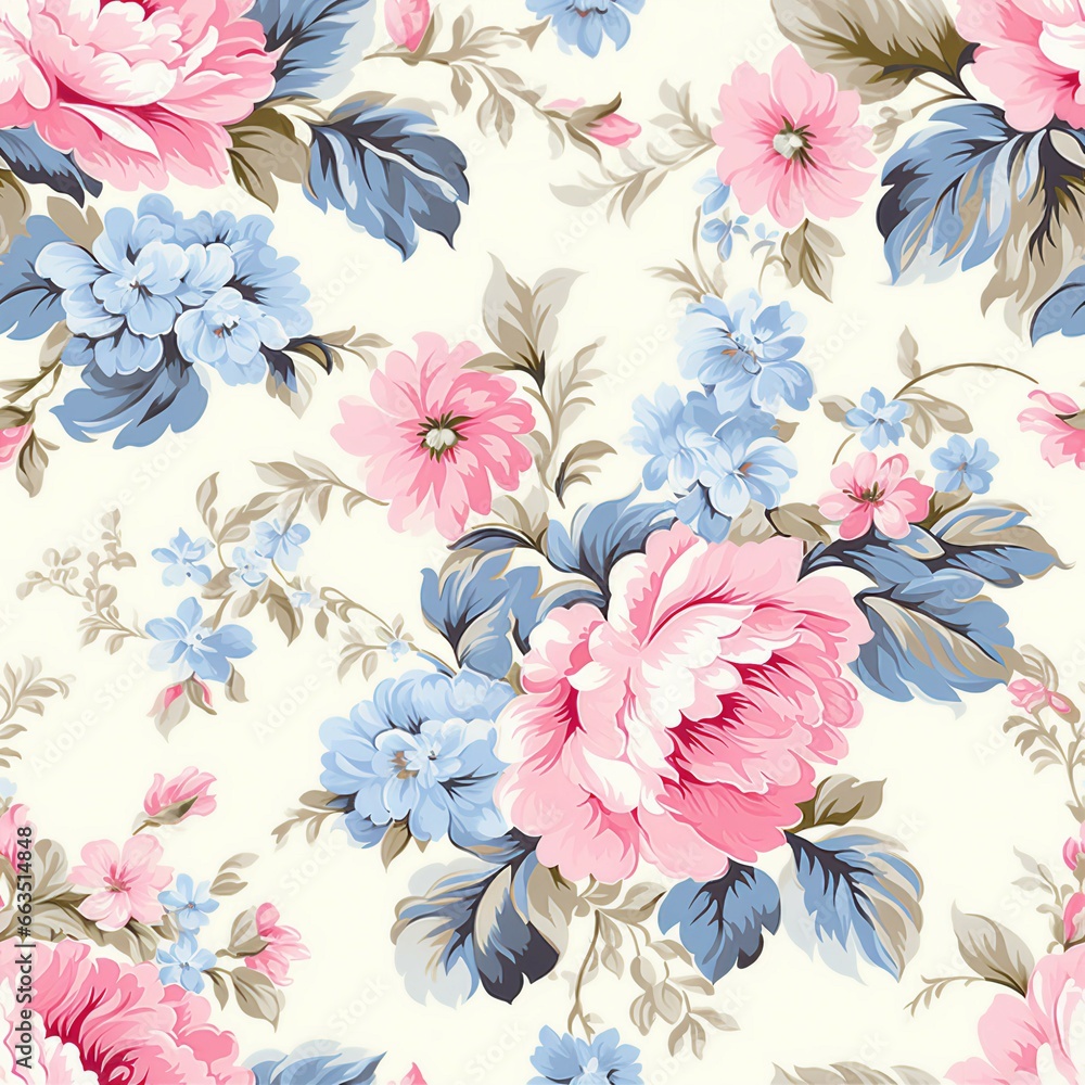 Poster shabby chic chintz patterns pattern