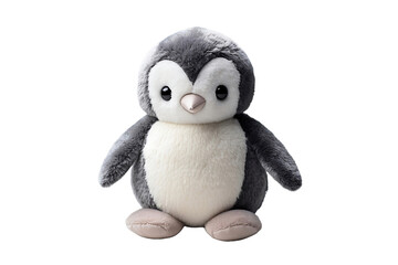 stuffed penguin isolated on white background