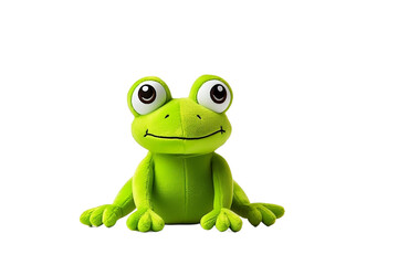 stuffed frog isolated on white background