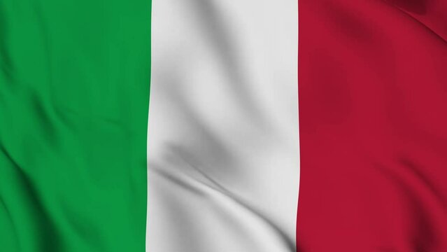 Italy Waving Flag Realistic Animation Video