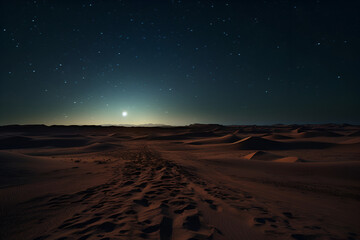 Nightfall Over the Desert