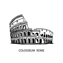 colosseum rome icon vector design