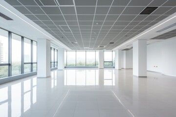 Fototapeta premium Modern white empty office