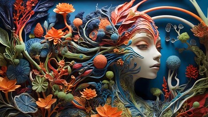 A Captivating Artwork That Introduces Viewers To A Realm Of Extraterrestrial Beauty Through Imaginative Depictions Of Alien Flora Fantasy Flower Background AI Generative