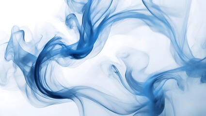 Blue Smoke Abstract In White Background Smoke Wallpaper Smoky Background AI Generative