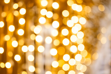 Obraz premium golden christmas lights