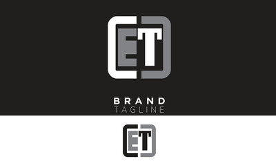 ET Alphabet letters Initials Monogram logo 