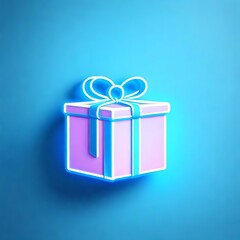 Obraz premium gift box with ribbon, Generative AI