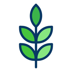 Lineal color Leaf icon