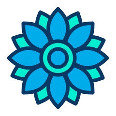 Lineal color Sunflower icon