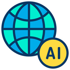 Lineal color Global Ai icon