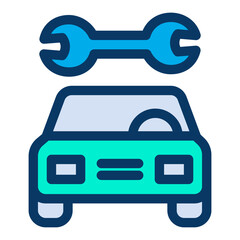 Lineal color Car Service icon