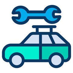Lineal color Car Service icon