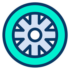 Obraz premium Lineal color Wheel icon
